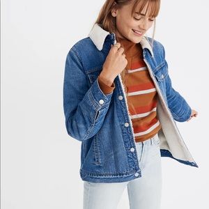 Madewell Jean Jacket Pinehill Wash: Sherpa Edition